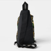 Afrika Amhara Äthiopien Geometrisches ethnisches M Crossbody Bag (Rückseite)