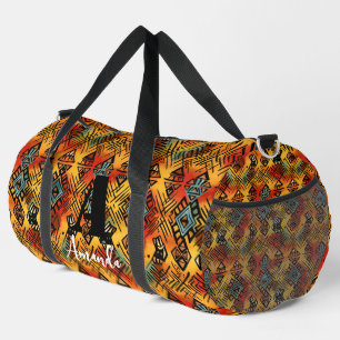 Afrika Amhara Äthiopien Geometrisches ethnisches M Duffle Bag