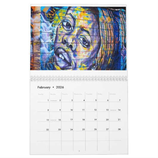 Afrika Art Colander mit schönen Bildern Kalender (Feb 2026)