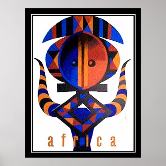 Afrika Art Deko Vintage Poster 2 (Vorne)