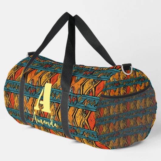 Afrika Ashanti Akan Ghana Ethnisches Muster 5 Duffle Bag (Rechte Ecke)