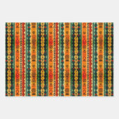 Afrika Ashanti Akan Ghana Ethnisches Stammesmuster Geschenkpapier Set (Vorderseite 3)