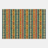 Afrika Ashanti Akan Ghana Ethnisches Stammesmuster Geschenkpapier Set (Vorderseite)