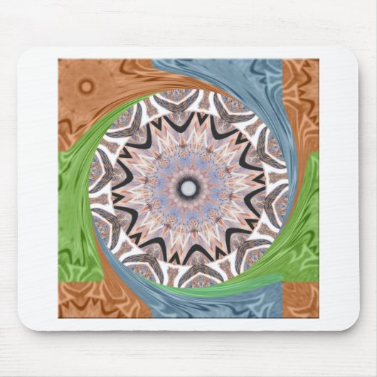 Afrika Asien traditionelles kantiges Muster Mousepad (Vorne)