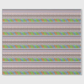 Afrika Asien traditionelles Muster Geschenkpapier (Flach)