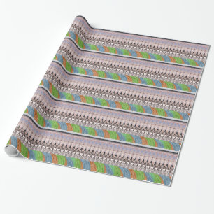 Afrika Asien traditionelles Muster Geschenkpapier