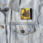 Afrika, Äthiopien. Artwork, das Lion of Button (Beispiel)