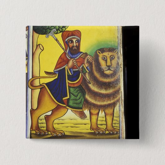 Afrika, Äthiopien. Artwork, das Lion of Button (Vorderseite)