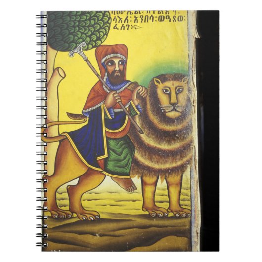 Afrika, Äthiopien. Artwork, das Lion of Notizblock (Vorderseite)