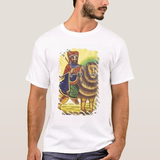 Afrika, Äthiopien. Artwork, das Lion of T-Shirt (Vorderseite)