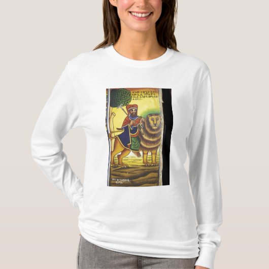 Afrika, Äthiopien. Artwork, das Lion of T-Shirt (Vorderseite)