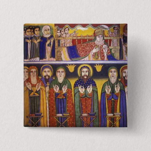 Afrika, Äthiopien. Artwork mit Aposteln und Button (Vorderseite)
