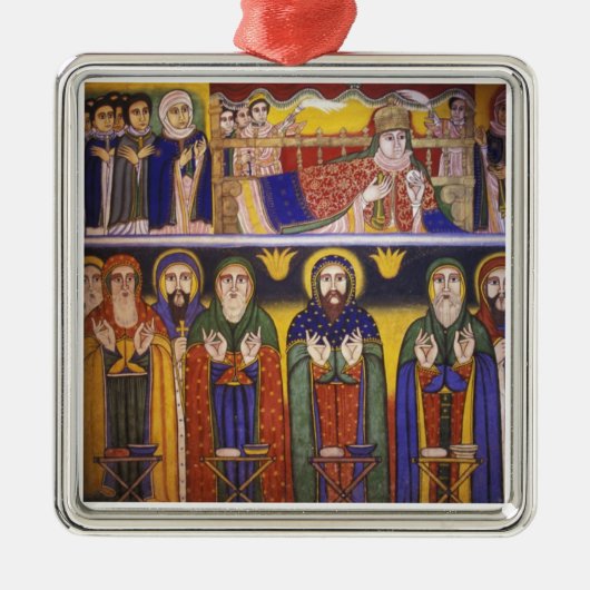 Afrika, Äthiopien. Artwork mit Aposteln und Silbernes Ornament (Vorne)