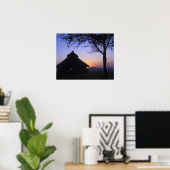 Afrika, Äthiopien, die Region Omo, Sunset over Poster (Heimbüro)