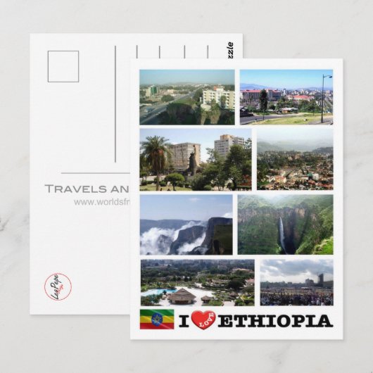 Afrika - Äthiopien - I Liebe - Postkarte (Vorne/Hinten)