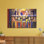 Afrika, Äthiopien. Kunstwerk mit Aposteln und Leinwanddruck (Insitu (Wohnzimmer))
