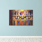 Afrika, Äthiopien. Kunstwerk mit Aposteln und Leinwanddruck (Insitu (Holzboden))