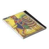 Afrika, Äthiopien. Kunstwerk zur Darstellung von L Notizblock (angewinkelt)