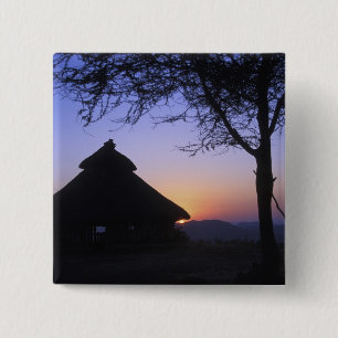 Afrika, Äthiopien, Omo-Fluss-Region, Sonnenunterga Button