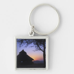 Afrika, Äthiopien, Omo-Fluss-Region, Sonnenunterga Schlüsselanhänger