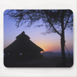 Afrika, Äthiopien, Omo-Flussgebiet, Sunset over Mousepad