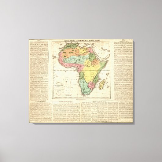 Afrika-Atlas-Karte 2 Leinwanddruck (Vorderseite)