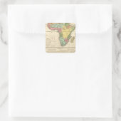 Afrika-Atlas-Karte 2 Quadratischer Aufkleber (Tasche)