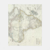 Afrika-Atlas-Karte Fleecedecke (Vorderseite)