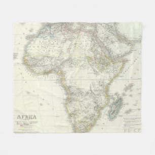 Afrika-Atlas-Karte Fleecedecke
