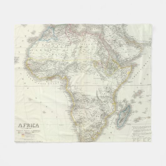 Afrika-Atlas-Karte Fleecedecke (Vorderseite (Horizontal))