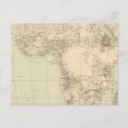 Afrika Atlas Karte mit Kolonien (Vorderseite)