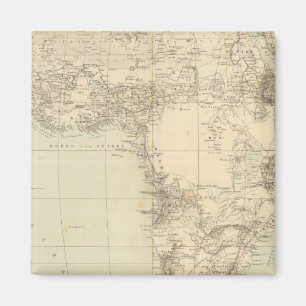 Afrika Atlas Karte mit Kolonien Magnet
