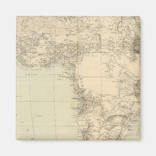 Afrika Atlas Karte mit Kolonien Magnet (Vorne)