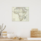 Afrika-Atlas-Karte Poster (Küche)