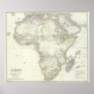 Afrika-Atlas-Karte Poster