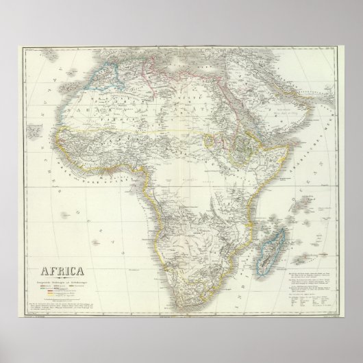 Afrika-Atlas-Karte Poster (Vorne)
