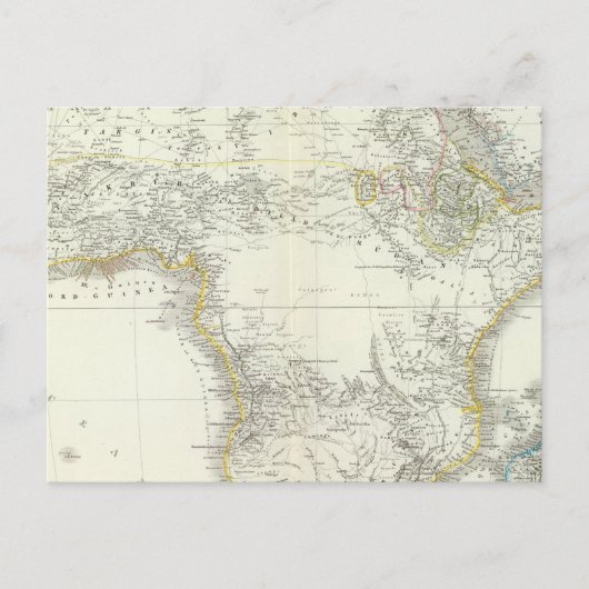 Afrika-Atlas-Karte Postkarte (Vorderseite)