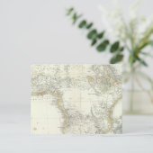 Afrika-Atlas-Karte Postkarte (Stehend Vorderseite)