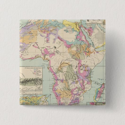 Afrika - Atlas Karte von Afrika Button (Vorderseite)