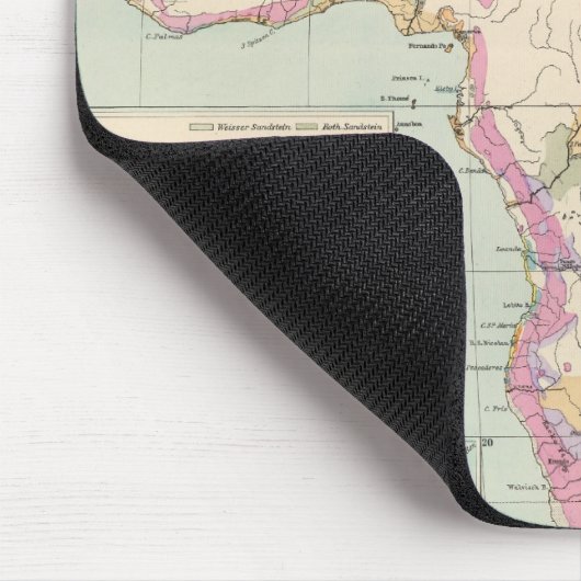 Afrika - Atlas Karte von Afrika Mousepad (Ecke)