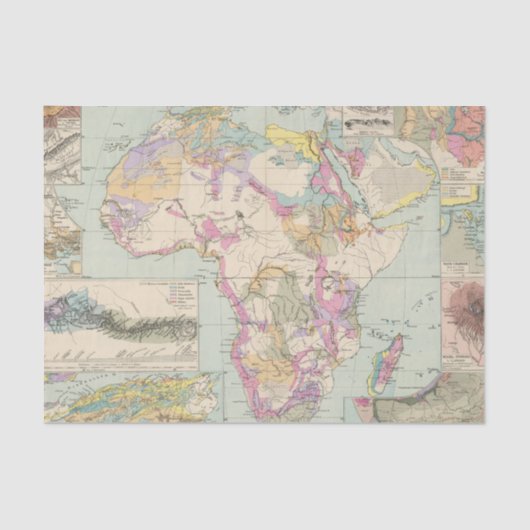 Afrika - Atlas-Karte von Afrika Seidenpapier (Vorderseite)