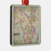 Afrika - Atlas-Karte von Afrika Silbernes Ornament (Rechts)