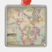 Afrika - Atlas-Karte von Afrika Silbernes Ornament (Vorne)