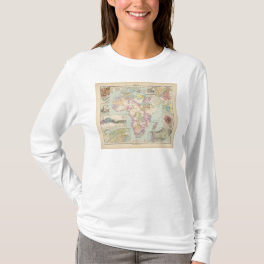 Afrika - Atlas-Karte von Afrika T-Shirt (Vorderseite)