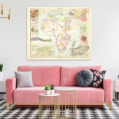 Afrika - Atlas Map of Africa Leinwanddruck (Insitu (Wohnzimmer))