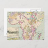 Afrika - Atlas Map of Africa Postkarte (Vorne/Hinten)