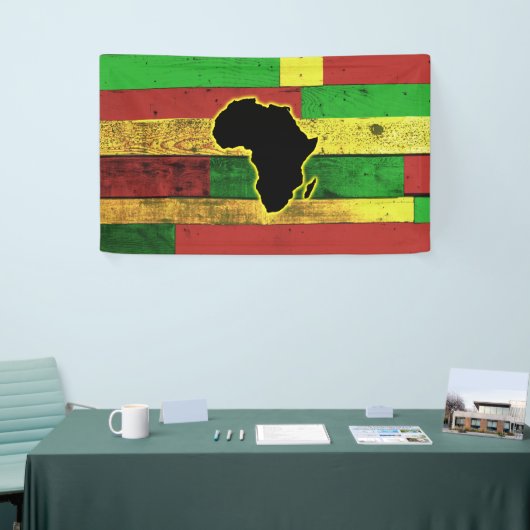 Afrika auf Holzbändern Banner (Messeveranstaltung)