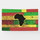 Afrika auf Holzbändern Banner (Horizontal)
