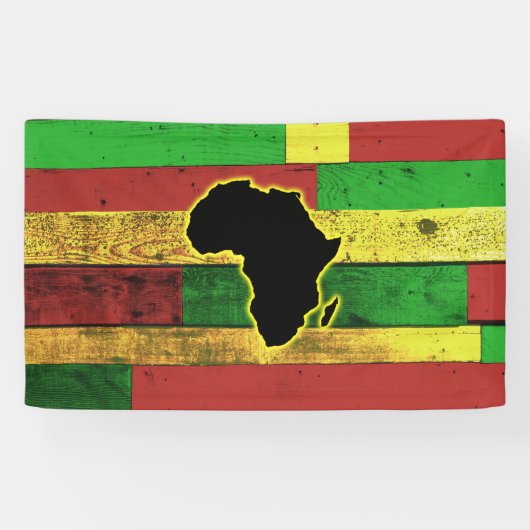 Afrika auf Holzbändern Banner (Horizontal)