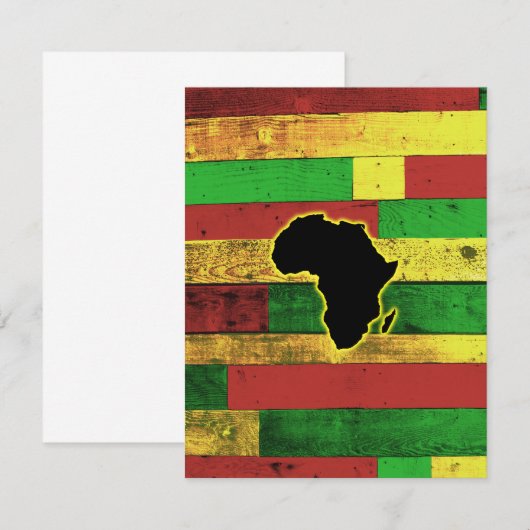 Afrika auf Holzbändern Dankeskarte (Vorne/Hinten)